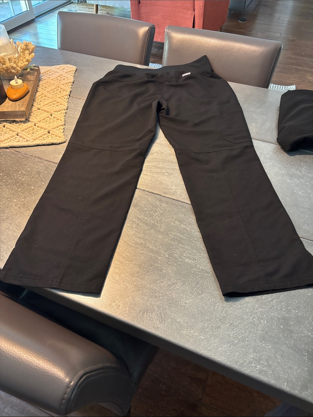 FigsBlack Drawstring bootcut scrub - Picture 6 of 8